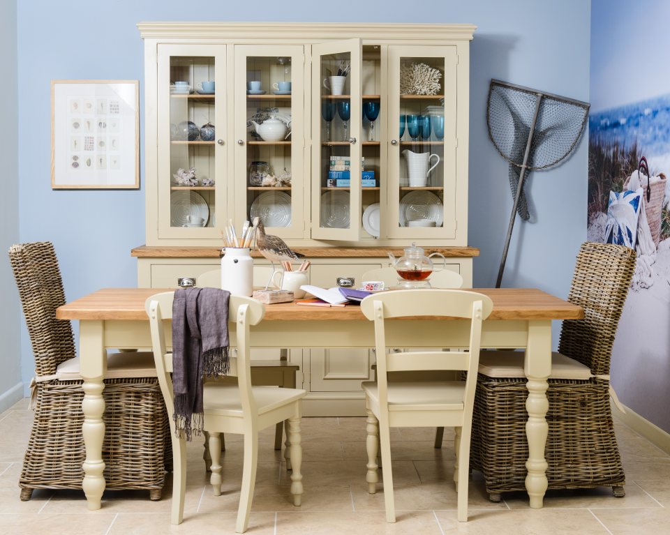 Maison kitchen dresser and painted table and chairs